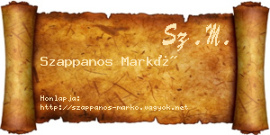 Szappanos Markó névjegykártya